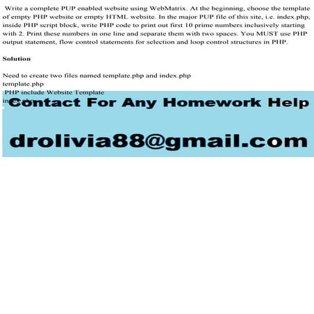 Write a complete PUP enabled website using WebMatrix. At the beginnin.pdf