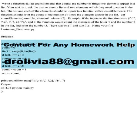 Write a function called countElements that counts the number of times.pdf