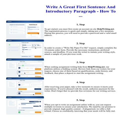 Write A Great First Sentence And Introductory Paragraph - How To ... | PDF