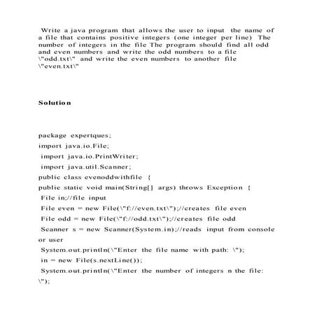 Write a java program that allows the user to input the name of a fil.docx
