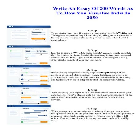 Write An Essay Of 200 Words As To How You Visualise India In 2050