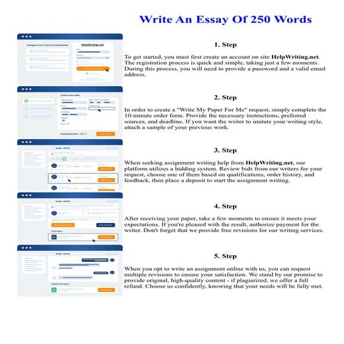 Write An Essay Of 250 Words | PDF