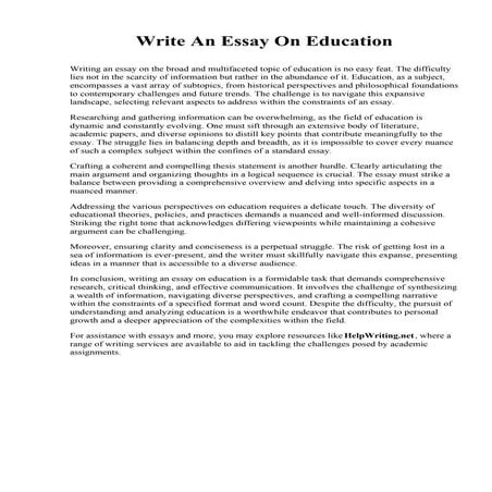 Write An Essay On Education.pdf