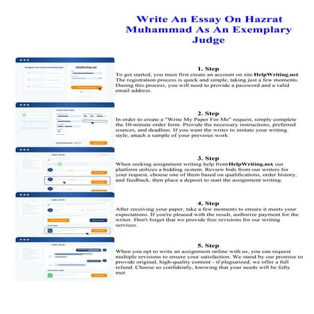 Write An Essay On Hazrat Muhammad As An Exemplary Judge