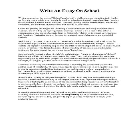 Write An Essay On School.pdf