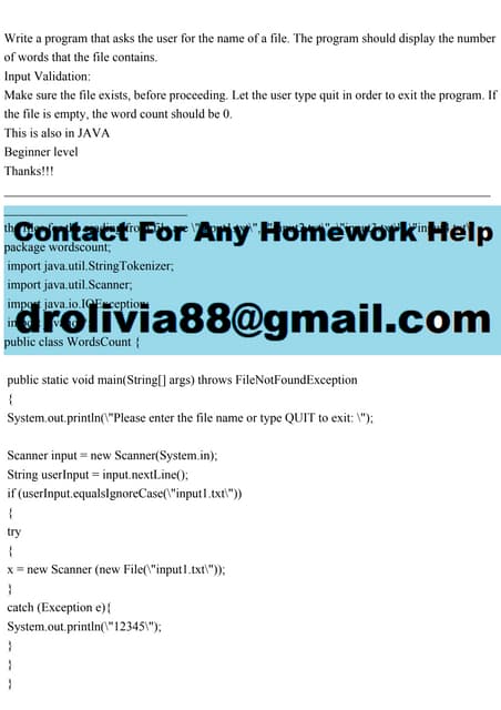 Write a program that asks the user for the name of a file. The progr.pdf