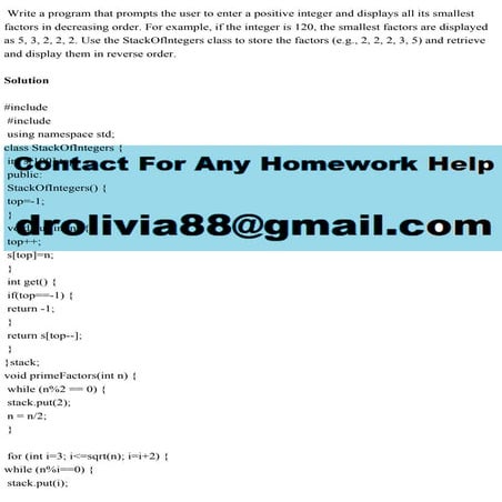 Write a program that prompts the user to enter a positive integer and.pdf