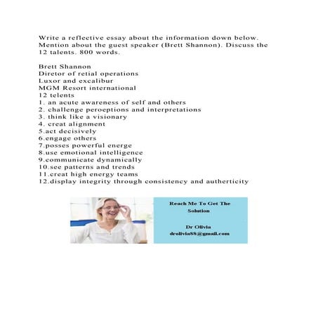 Write a reflective essay about the information down below. Mention a.docx