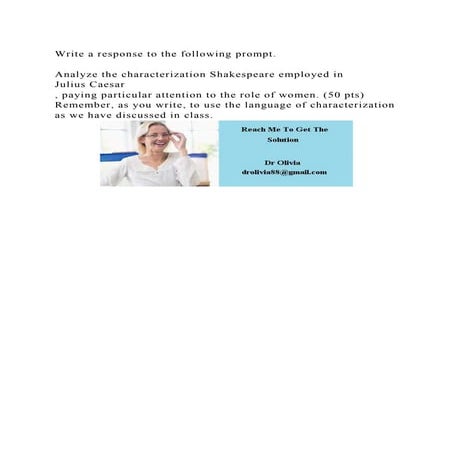 Write a response to the following prompt.Analyze the characteriz.docx