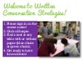 Written Conversation Strategies Workshop NHS October 2014 by Buffy Hamilton and Jennifer Lund