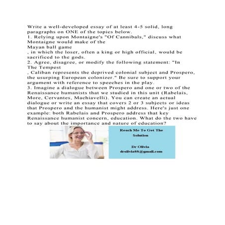 Write a well-developed essay of at least 4-5 solid, long paragraphs .docx