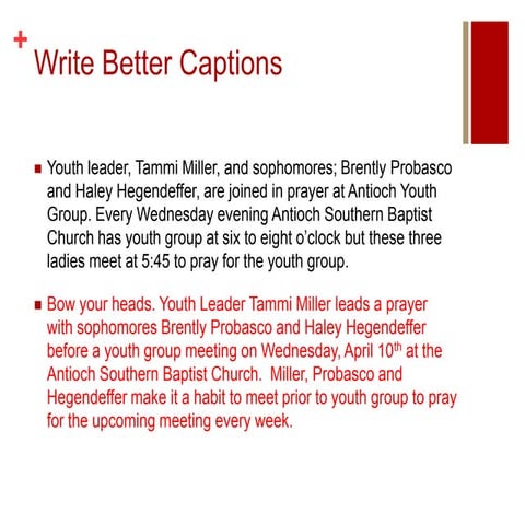 Write better captions