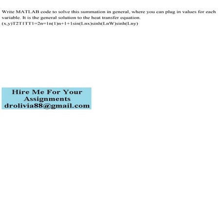 Write MATLAB code to solve this summation in general, where you can .pdf
