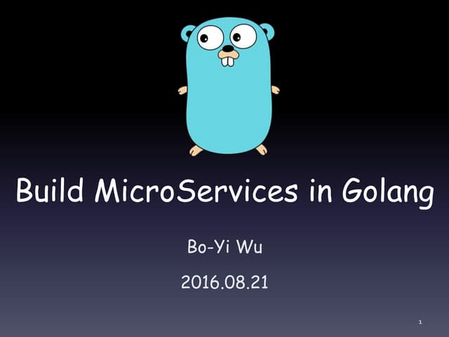 Write microservice in golang
