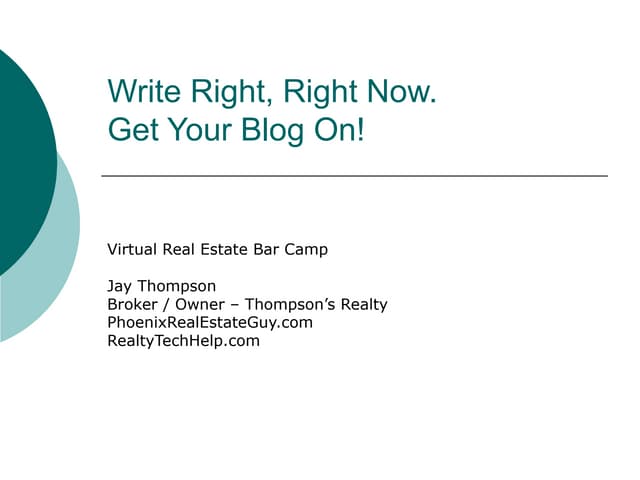 Write Right, Right Now.