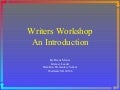 Writer's Workshop An Introduction