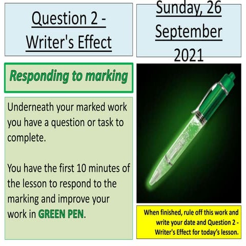 Writer's effect ppt