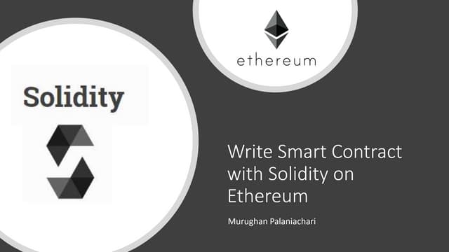 Write smart contract with solidity on Ethereum