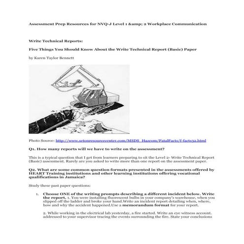 Write technical reports