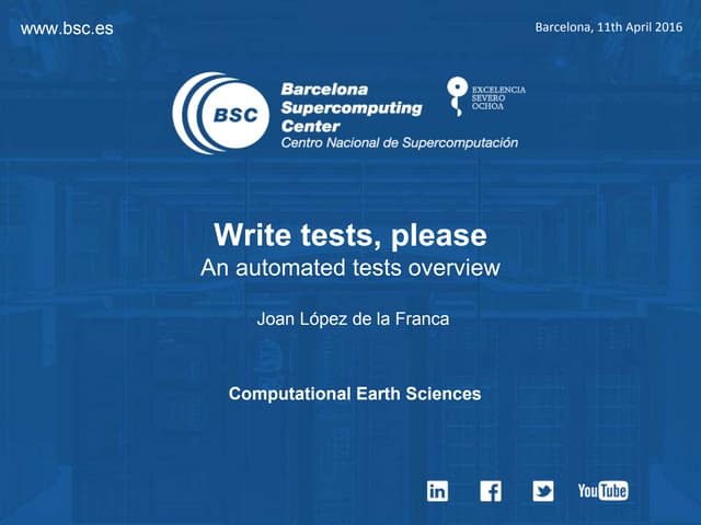 Write tests, please