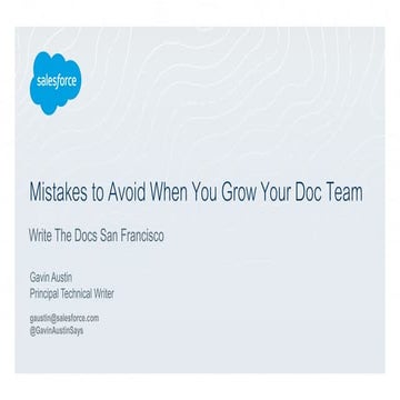 Mistakes to Avoid When You Grow Your Doc Team