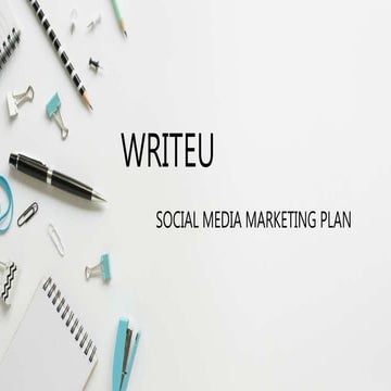 Social Media Marketing Plan for a Pen Manufacturer