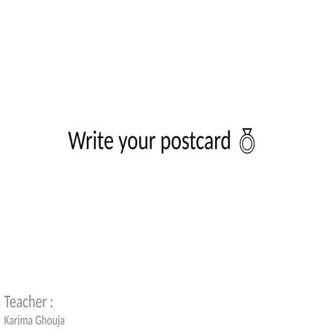 How to Write a Postcard: Structure and Key Elements Explained | PPTX