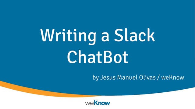 Writing a slack chatbot mxlos