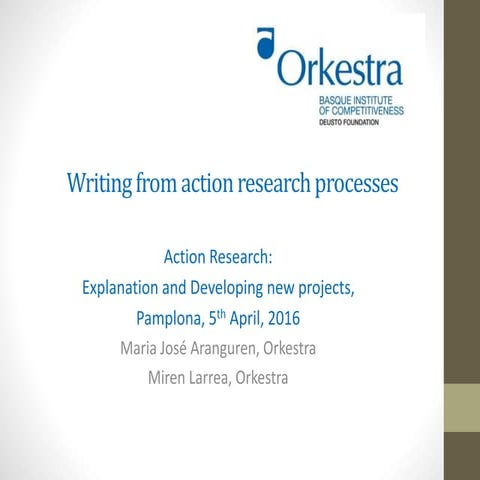 Writing from action research processes