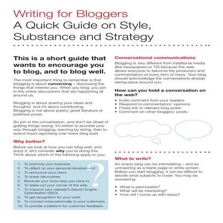 Writing For Bloggers