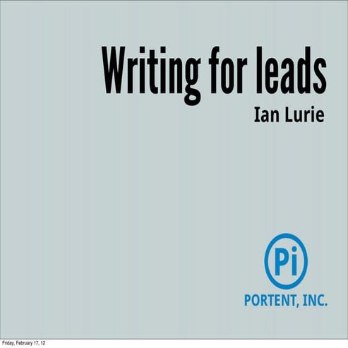 Writing for leads: How professionals can market themselves online
