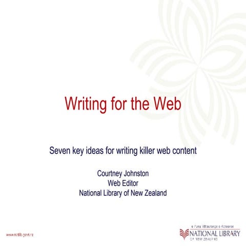 Writing For The Web - NDF UnConference Day December 2007