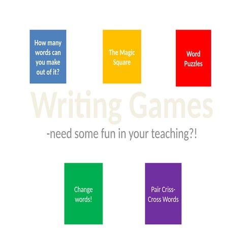 Engaging Word Games and Puzzles for Interactive Teaching Sessions | PPTX