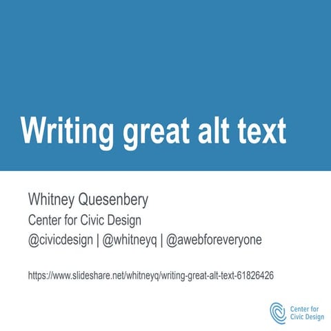 Writing Great Alt Text | PPT