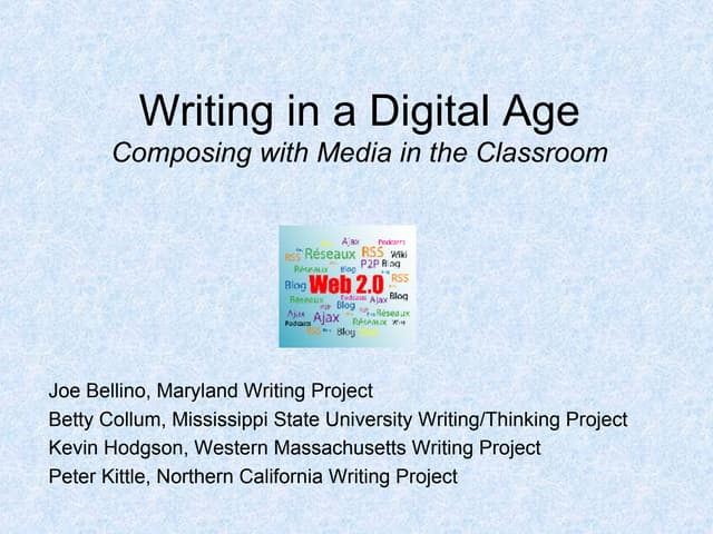 Writing In A Digital Age    Intro Pp