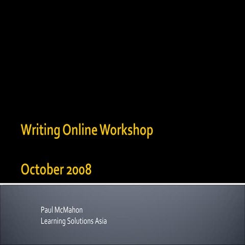 Writing Online