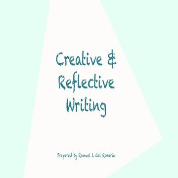 Writing - Reflective Paper