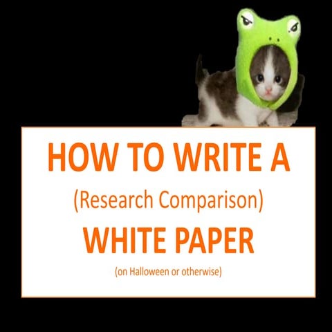 Writing Research Comparison White Papers