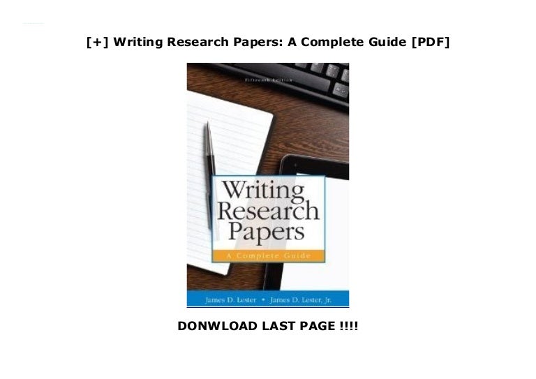 writing research papers book pdf