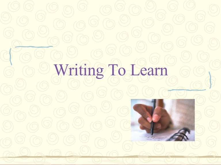 Writing To Learn