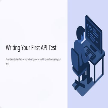 Writing Your First API Test Use clear and readable assertions | PPTX