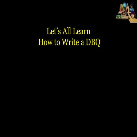 How to write a DBQ