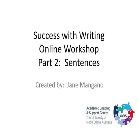 Writing 2 sentences