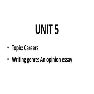 Writing 3 - Unit 5