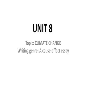Writing 3 -  Unit 8