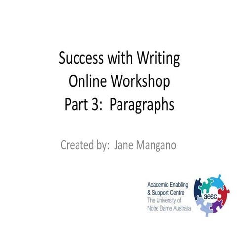 Writing 3 paragraphs