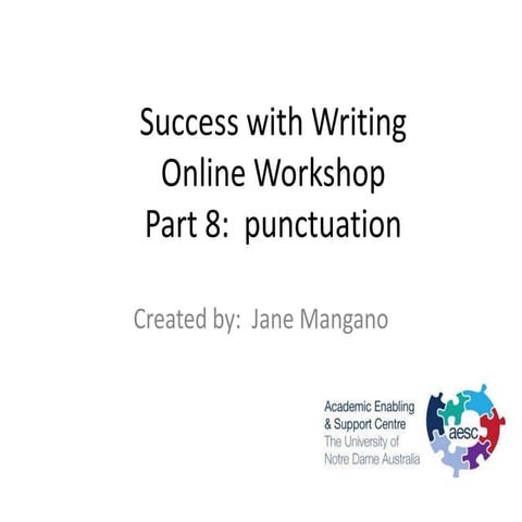 Writing 8 punctuation