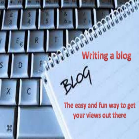 Writing a blog 2013