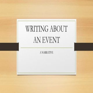 Writing about an event
