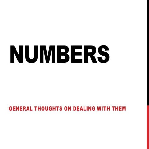 Writing about numbers